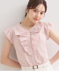 Couture Brooch / クチュールブローチ シャツ・ブラウス | リボンフリルストライプシャツ