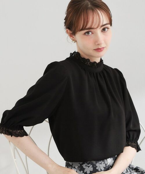 Couture Brooch / クチュールブローチ シャツ・ブラウス | エンブロレース前後2WAY5分袖ブラウス | 詳細11