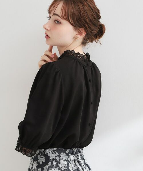 Couture Brooch / クチュールブローチ シャツ・ブラウス | エンブロレース前後2WAY5分袖ブラウス | 詳細12