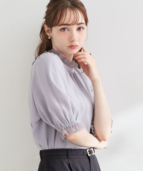 Couture Brooch / クチュールブローチ シャツ・ブラウス | エンブロレース前後2WAY5分袖ブラウス | 詳細21