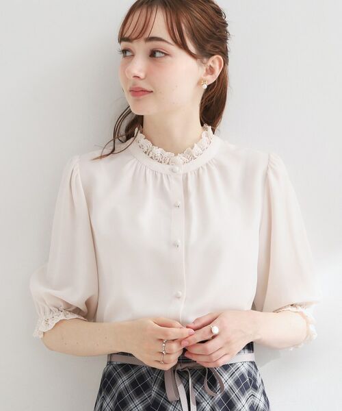 Couture Brooch / クチュールブローチ シャツ・ブラウス | エンブロレース前後2WAY5分袖ブラウス | 詳細6