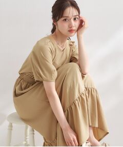Couture Brooch / クチュールブローチ ロング・マキシ丈ワンピース | ウエストデザインVネックワンピース