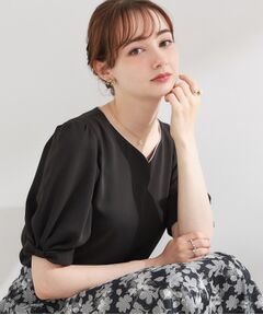 Couture Brooch / クチュールブローチ シャツ・ブラウス | ハートネックリボンスリーブブラウス