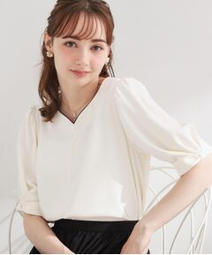 Couture Brooch / クチュールブローチ シャツ・ブラウス | ハートネックリボンスリーブブラウス