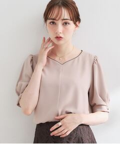 Couture Brooch / クチュールブローチ シャツ・ブラウス | ハートネックリボンスリーブブラウス