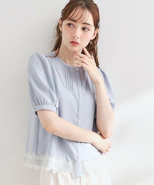 Couture Brooch / クチュールブローチ シャツ・ブラウス | 【洗える】ピンタック 裾レース ブラウス | 詳細30