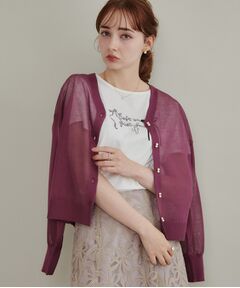 Couture Brooch / クチュールブローチ カーディガン・ボレロ | ダブルパール調愛されシアーカーディ
