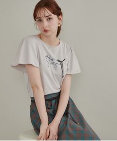 Couture Brooch / クチュールブローチ Tシャツ | 【接触冷感・UVカット・洗える】リボン ロゴTシャツ
