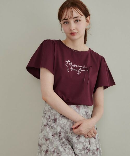 Couture Brooch / クチュールブローチ Tシャツ | 【接触冷感・UVカット・洗える】リボン ロゴTシャツ | 詳細25