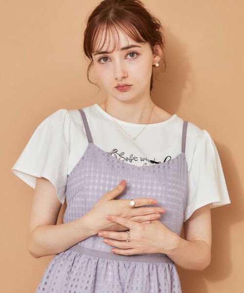 Couture Brooch / クチュールブローチ Tシャツ | 【接触冷感・UVカット・洗える】リボン ロゴTシャツ | 詳細9