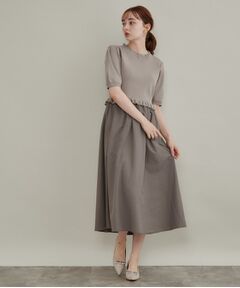 Couture Brooch / クチュールブローチ ロング・マキシ丈ワンピース | フリルニットドッキングワンピース