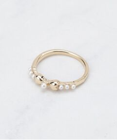 Couture Brooch / クチュールブローチ リング | パール調リボンリング