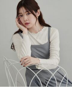 Couture Brooch / クチュールブローチ カットソー | サステナブル メローフリルテレコトップス