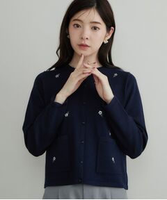 Couture Brooch / クチュールブローチ カーディガン・ボレロ | 飛ばしビジューカーディガン