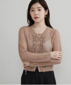 Couture Brooch / クチュールブローチ カーディガン・ボレロ | フロントフリルカーディガン