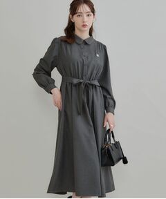 Couture Brooch / クチュールブローチ ミニ丈・ひざ丈ワンピース | ピコレーストリミングシャツワンピース