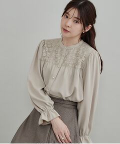 Couture Brooch / クチュールブローチ シャツ・ブラウス | レースギャザーブラウス