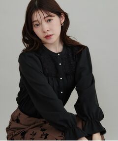 Couture Brooch / クチュールブローチ シャツ・ブラウス | レースギャザーブラウス