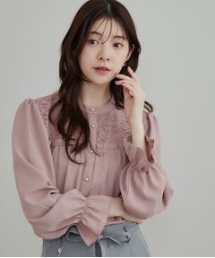 Couture Brooch / クチュールブローチ シャツ・ブラウス | レースギャザーブラウス