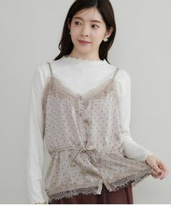 Couture Brooch / クチュールブローチ キャミソール・チューブトップ | ドットサテンレースキャミ
