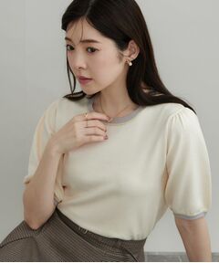 Couture Brooch / クチュールブローチ ニット・セーター | 【きちんと見えて華やか・アンサンブル可】ラメ配色ニット