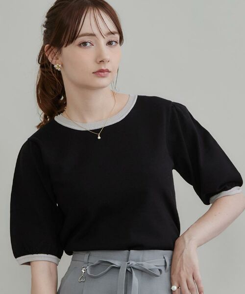 Couture Brooch / クチュールブローチ ニット・セーター | 【きちんと見えて華やか・アンサンブル可】ラメ配色ニット | 詳細20