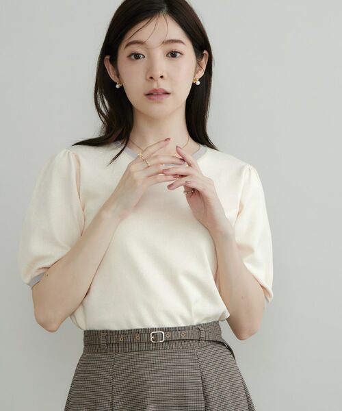 Couture Brooch / クチュールブローチ ニット・セーター | 【きちんと見えて華やか・アンサンブル可】ラメ配色ニット | 詳細4