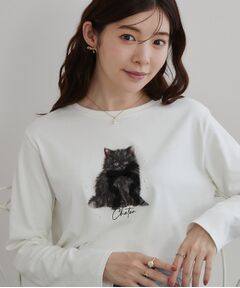 Couture Brooch / クチュールブローチ カットソー | 猫プリント／ロゴ刺繍アソートロンT