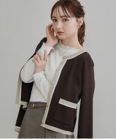 Couture Brooch / クチュールブローチ カーディガン・ボレロ | 配色総針スカラカーディ