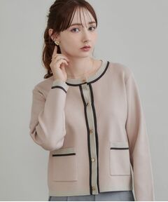 Couture Brooch / クチュールブローチ カーディガン・ボレロ | 配色総針スカラカーディ