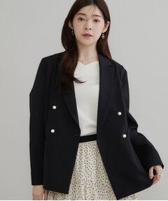 Couture Brooch / クチュールブローチ テーラードジャケット | LANATECパール風釦テーラード