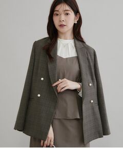Couture Brooch / クチュールブローチ テーラードジャケット | LANATECパール風釦テーラード