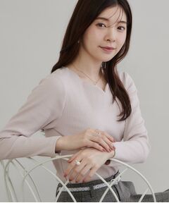 Couture Brooch / クチュールブローチ カットソー | ハートネックテレコプルオーバー