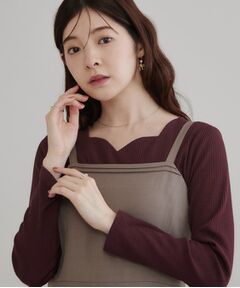 Couture Brooch / クチュールブローチ カットソー | ハートネックテレコプルオーバー
