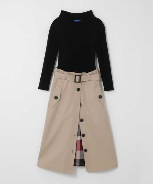 セール クレストブリッジチェックチュールプリントワンピース ロング マキシ丈ワンピース Blue Label Black Label Crestbridge ブルーレーベル ブラックレーベル クレストブリッジ ファッション通販 タカシマヤファッションスクエア