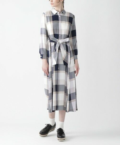 セール クレストブリッジチェックエアリーツイルワンピース ドレス Blue Label Black Label Crestbridge ブルーレーベル ブラックレーベル クレストブリッジ ファッション通販 タカシマヤファッションスクエア