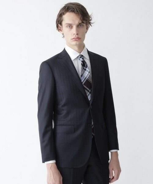 セール ネイビーヘリンボーンシャドーストライプスーツ セットアップ Blue Label Black Label Crestbridge ブルーレーベル ブラックレーベル クレストブリッジ ファッション通販 タカシマヤファッションスクエア