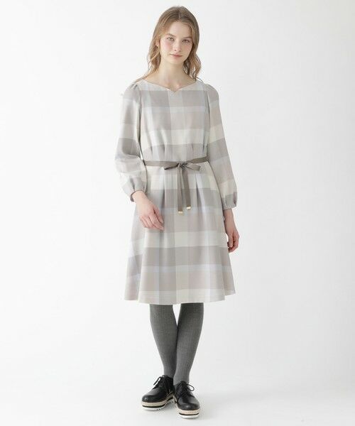 セール クレストブリッジチェックウールビエラワンピース ドレス Blue Label Black Label Crestbridge ブルーレーベル ブラックレーベル クレストブリッジ ファッション通販 タカシマヤファッションスクエア