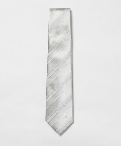 BLUE LABEL / BLACK LABEL CRESTBRIDGE / ブルーレーベル / ブラックレーベル・クレストブリッジ  ネクタイ | トーナルレジメンタルタイ（オフホワイト1）