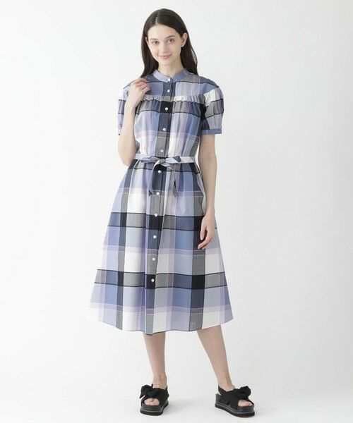 セール クレストブリッジチェックドビーシャツワンピース ドレス Blue Label Black Label Crestbridge ブルーレーベル ブラックレーベル クレストブリッジ ファッション通販 タカシマヤファッションスクエア