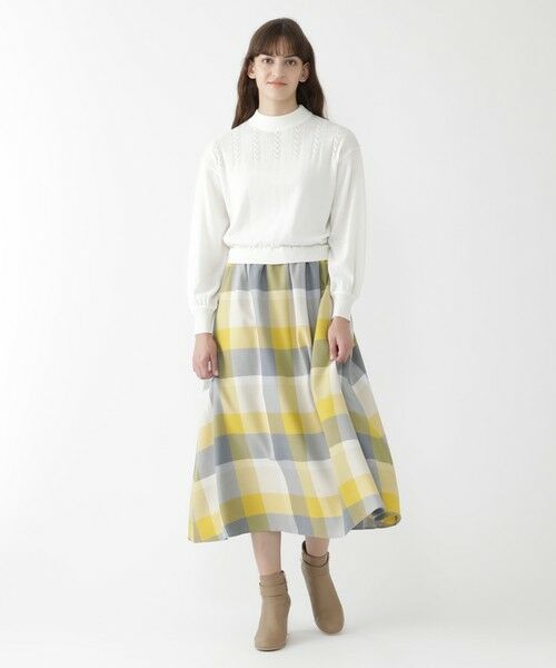 クレストブリッジチェックエアリーツイルニットコンビマキシワンピース ドレス Blue Label Black Label Crestbridge ブルーレーベル ブラックレーベル クレストブリッジ ファッション通販 タカシマヤファッションスクエア