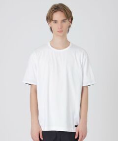 【耐洗濯性に優れた新定番クルーネックTシャツ】<br /><br />フロントにシャドーでクレストブリッジチェック柄をあしらったTシャツ。程良く存在感のあるチェック柄で特別感を演出。上品な光沢感のある見映えで、ジャケットのインナーとしても活躍します。<br /><br />素材には綿100%のスムース生地を使用しています。目を詰めて編んだ上で、特殊な加工を施す事で100回の洗濯後も寸法変化が少ない耐洗濯に優れた素材になっています。新たな夏の定番アイテムとしてオススメする一着です。編立から加工まで日本にて丁寧に作り上げた生地になっています。<br><br>Model:184cm Size:L