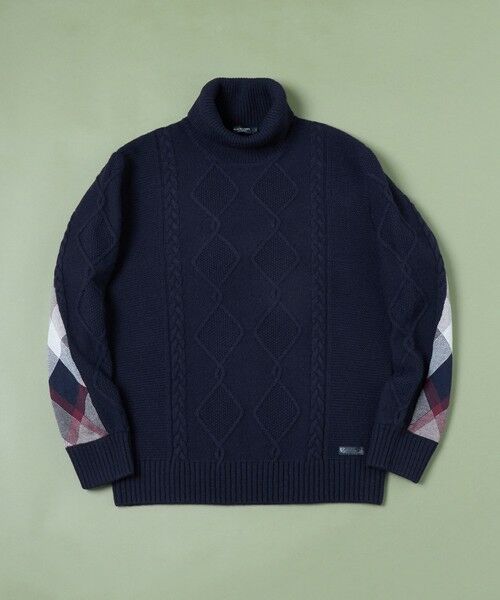 BLUE LABEL / BLACK LABEL CRESTBRIDGE / ブルーレーベル / ブラックレーベル・クレストブリッジ  ニット・セーター | 【WEB限定】チェックコンビタートルネックニット | 詳細24