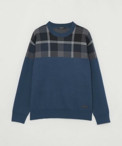 BLUE LABEL / BLACK LABEL CRESTBRIDGE / ブルーレーベル / ブラックレーベル・クレストブリッジ  ニット・セーター | 【一部店舗限定】パーシャルチェッククルーネックニット | 詳細20