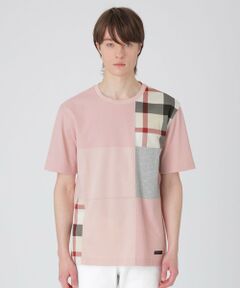 クレストブリッジチェックパッチワークTシャツ