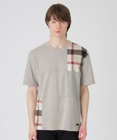 クレストブリッジチェックパッチワークTシャツ