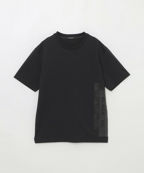 BLACK lab.】テクニカルヘムグラフィックTシャツ （カットソー）｜BLUE 