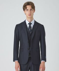 【一部店舗限定】Zegna ELECTAネイビーシャドーストライプスリーピーススーツ