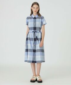 クレストブリッジチェックライトクロッシングツイルシャツドレス