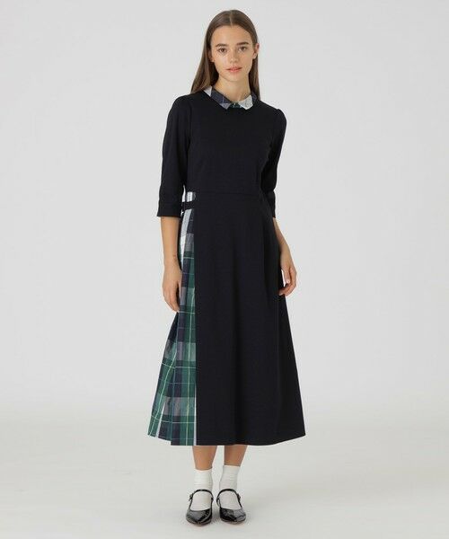 BLUE LABEL / BLACK LABEL CRESTBRIDGE / ブルーレーベル / ブラックレーベル・クレストブリッジ  ドレス | コットンソロハイゲージポンチ（ネイビー3）